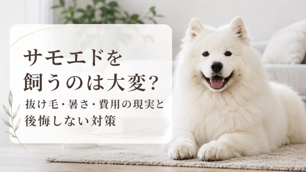 サモエドを飼うのは大変？抜け毛・暑さ・費用の現実と後悔しない対策